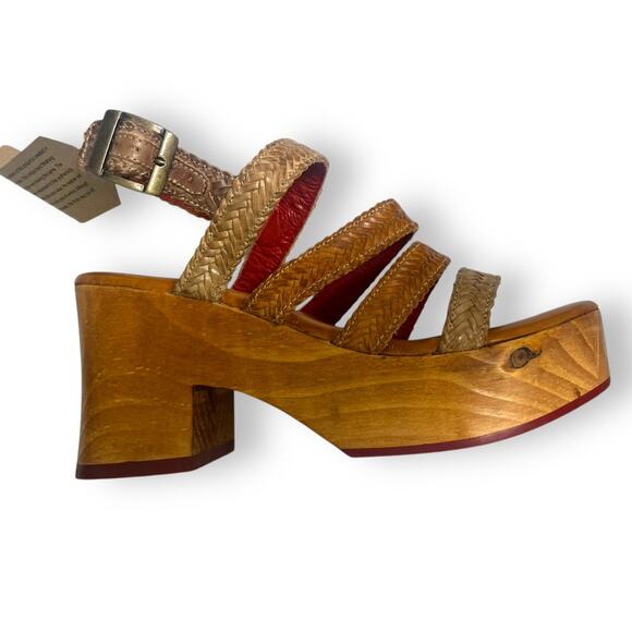 Bed Stu Voicing Braided Leather Platform Wedge Sandals | Womens 8.5 Brown $210 - Picture 5 of 5